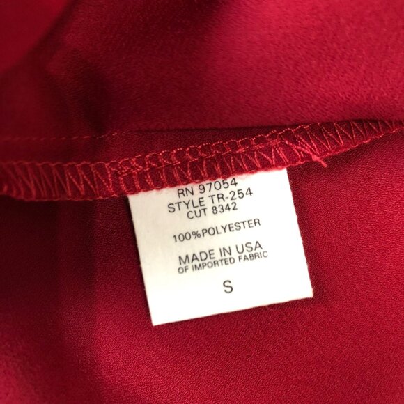 Three Eighty Two Red Sleeveless Keyhole Blouse 100% Polyester Size Small NWT - Picture 6 of 8
